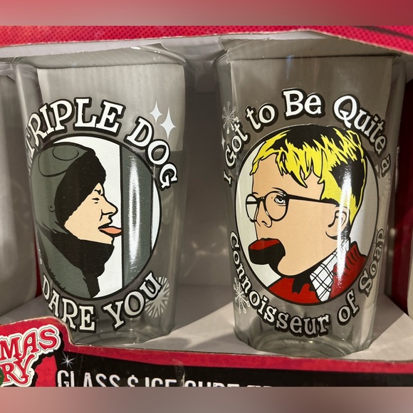 NIB A Christmas Story Set of 2 Glasses & Ice Cube Tray Collector Gift Set - Picture 7 of 7